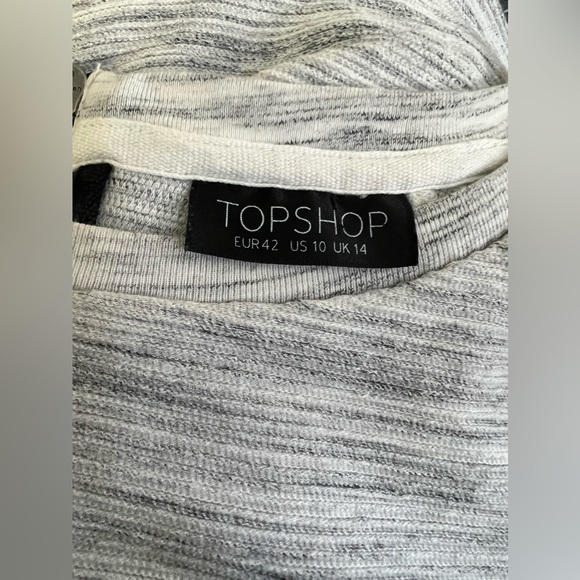 TopShop Textured Zip Tunic 3/4 sleeve size 10 - Picture 6 of 6